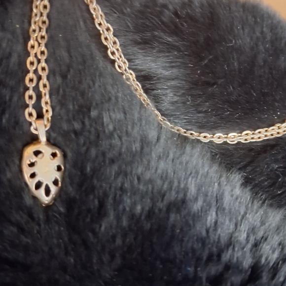 Vintage Ruby & Opal 18k Gold Plated Pendant Necklace - Picture 4 of 4